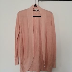 Pink Long Sleeve Open Cocoon Cardigan
